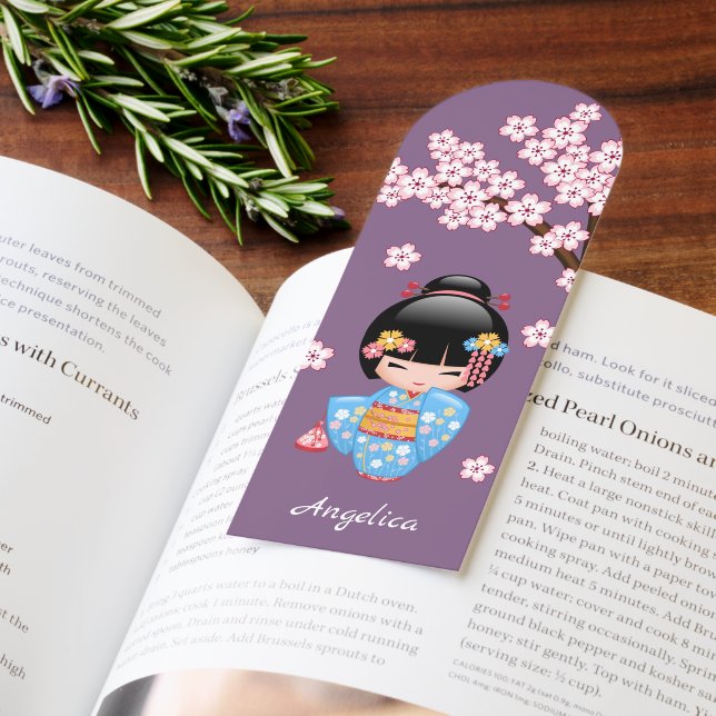 Maiko Kokeshi Purple Kimono Geisha Girl Bookmarks (Book)