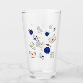 Mail Around The World Glass