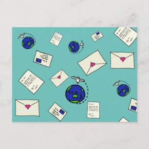 Mail Around The World Postcard