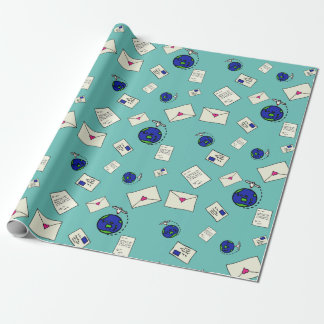 Mail Around The World Wrapping Paper
