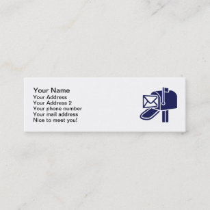 Mail box mini business card