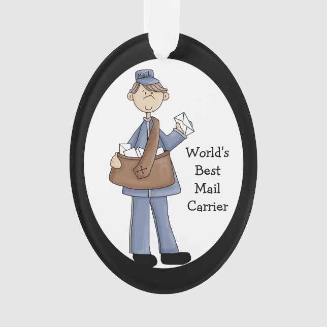 Mail Carrier Acrylic Thank You Ornament (Front)