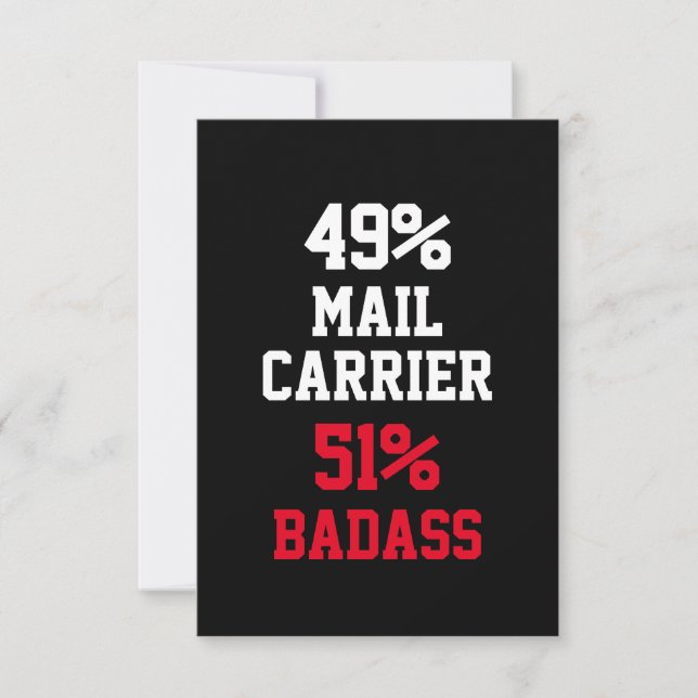 Mail Carrier Badass Card (Front)