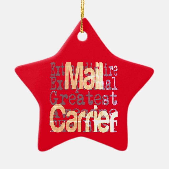 Mail Carrier Extraordinaire Ceramic Ornament (Front)