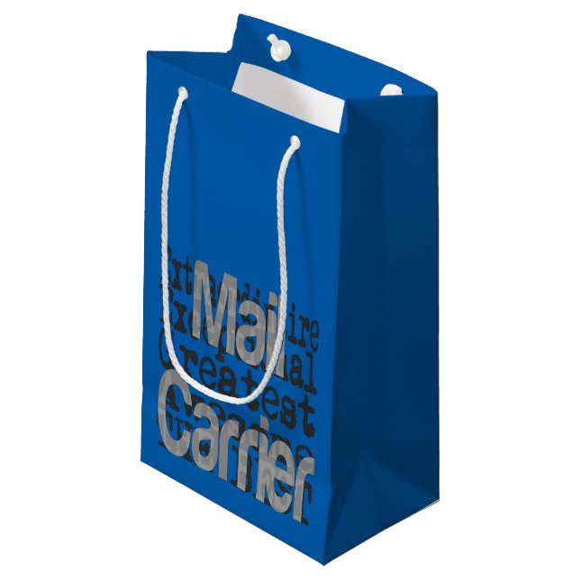 Mail Carrier Extraordinaire Small Gift Bag (Front Angled)