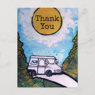 Mail Carrier Illustration Postcard