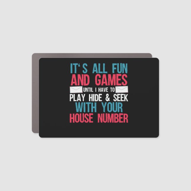 Mail Carrier Joke Postman Postal Worker Car Magnet (Front)