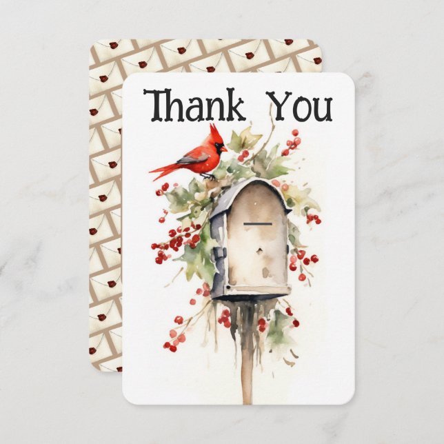 Mail Carrier Mailbox Thank You Card (Front/Back)