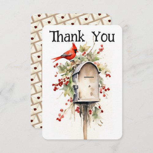 Mail Carrier Mailbox Thank You Card