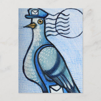 Mail Carrier Pigeon Postal Humor                   Postcard