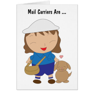 Mail Carrier Postal Funny Woman Appreciation Cards