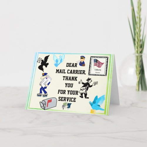 Mail Carrier Postal Thank You Card