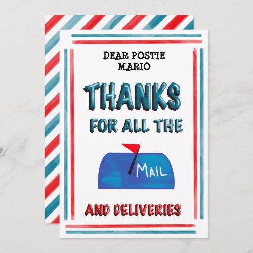Mail Carrier  Postie Thank You For All The Mail