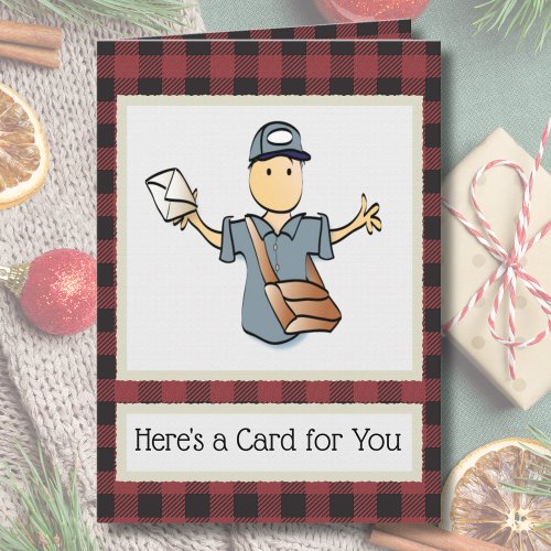 Mail Carrier Postman Postal Worker Christmas  Card