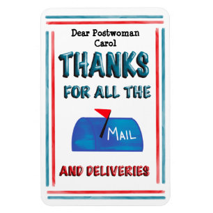 Mail Carrier Postwoman Thank You For All The Mail Magnet