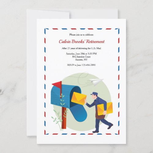 Mail Carrier Retirement Party Invitation
