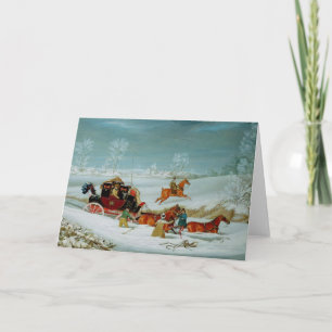 Mail Coach in the Snow Card