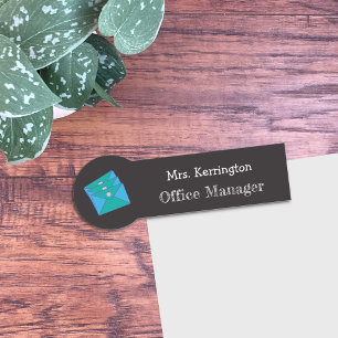 Mail Faux Chalkboard Office Manager Name Tag