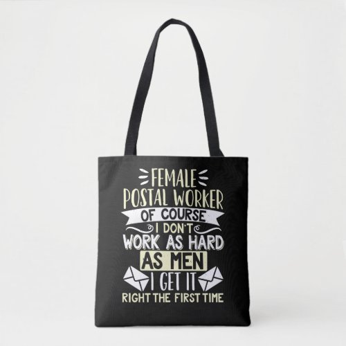 Mail Lady Carrier Female Postal Worker Tote Bag