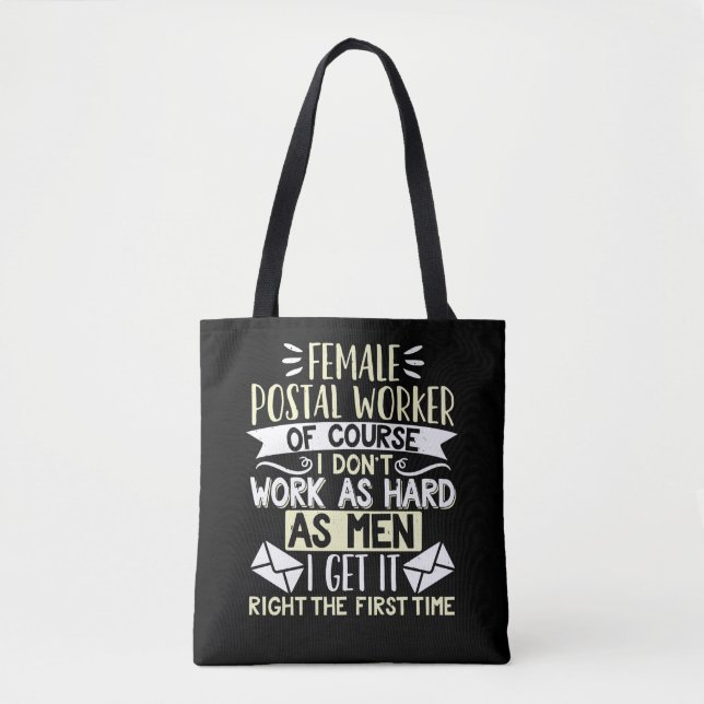 Mail Lady Carrier Female Postal Worker Tote Bag (Front)