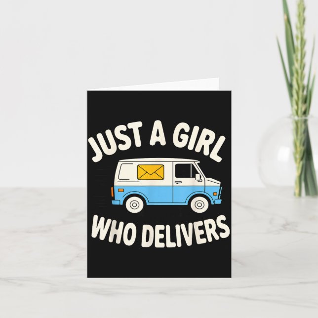 Mail Lady Design For Women Girls Stal Worker Mail  Card (Front)