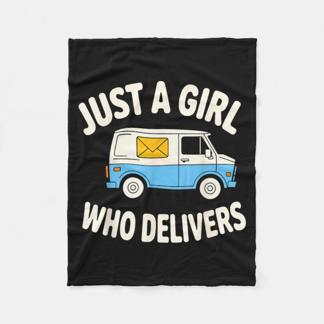 Mail Lady Design For Women Girls Stal Worker Mail  Fleece Blanket (Front)
