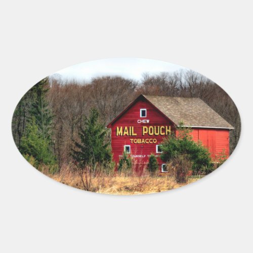 Mail Pouch Barn Oval Sticker