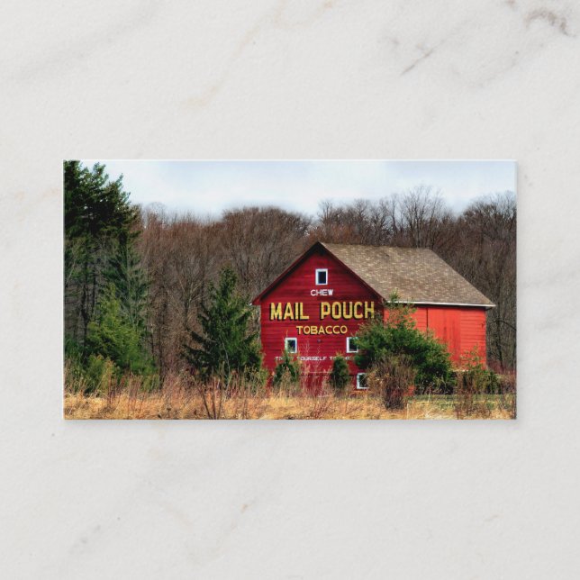 Mail Pouch Rural Barn Business Card (Front)