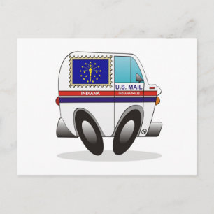 Mail Truck INDIANA Postcard