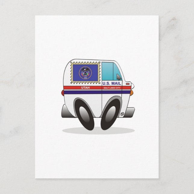 Mail Truck UTAH Postcard (Front)