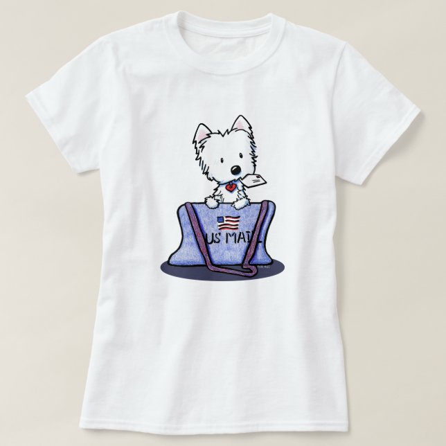 Mailbag Westie KiniArt T-Shirt (Design Front)