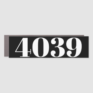 Mailbox Address Numbers Decal, Door Numbers Car Magnet