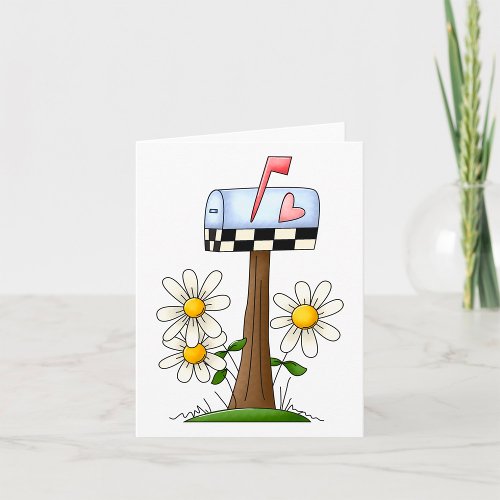 Mailbox And Daisies Card