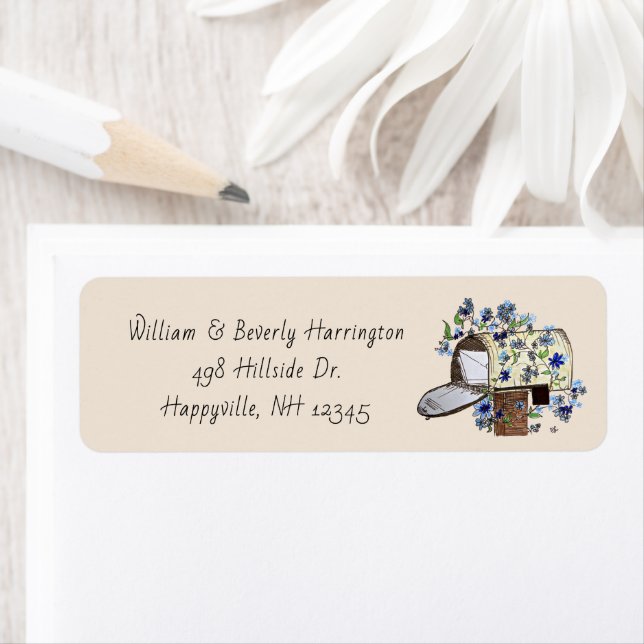 Mailbox Art Custom Size Address Label (Insitu)