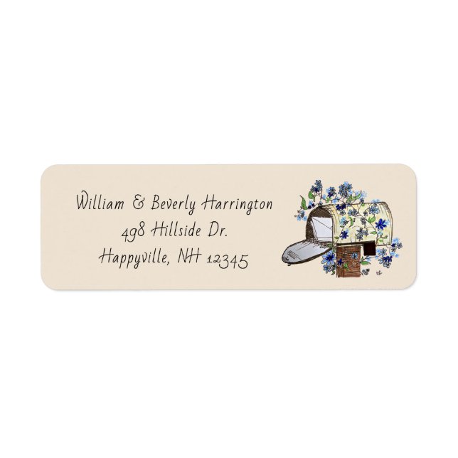 Mailbox Art Custom Size Address Label (Front)