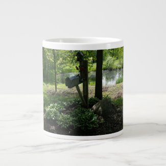 Mailbox by the pond jumbo mug