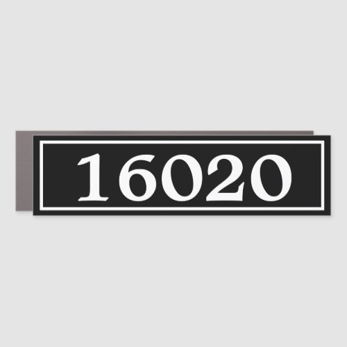 Mailbox Decal Black and White House Number