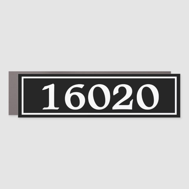 Mailbox Decal Black and White House Number (Front)