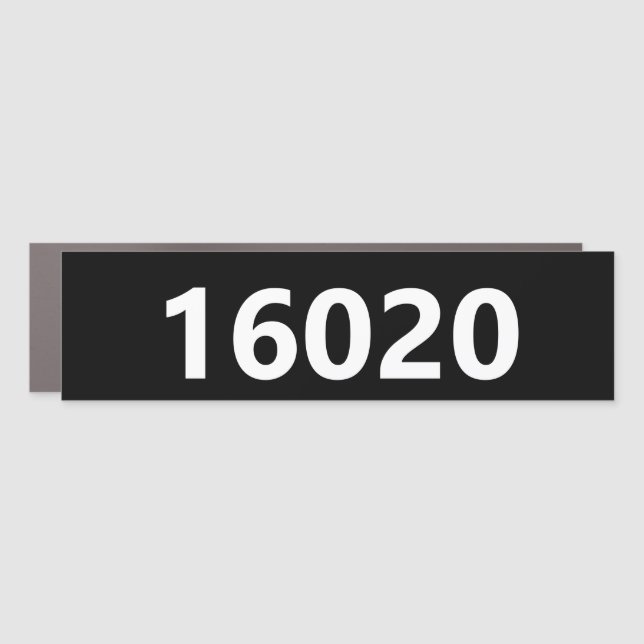 Mailbox Decal Black and White House Number Magnet (Front)