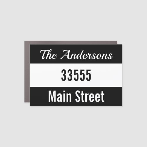 Mailbox Decal Black and White Name  House Number