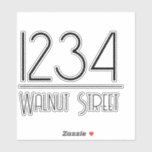 Mailbox Decal Black House Number Street Name