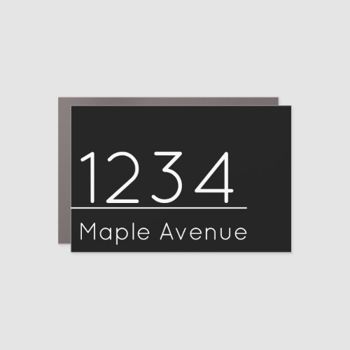 Mailbox Decal Black White House Number Street Name