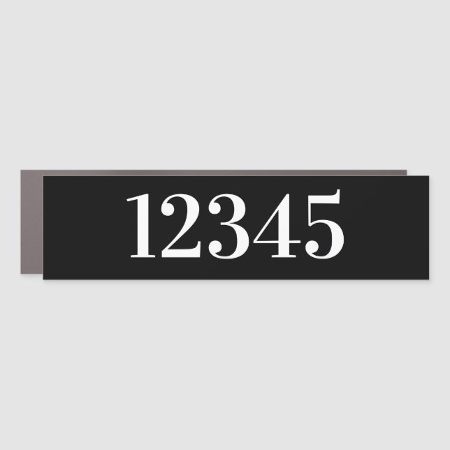 Mailbox Decal Black White House Number Template (Front)