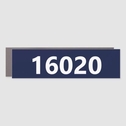 Mailbox Decal Dark Blue White House Number Magnet