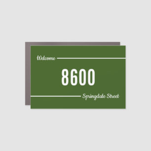 Mailbox Decal Forest Green White Street Address