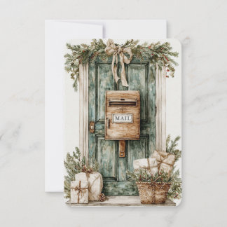 Mailbox Front Door Postal Carrier Thank You Card