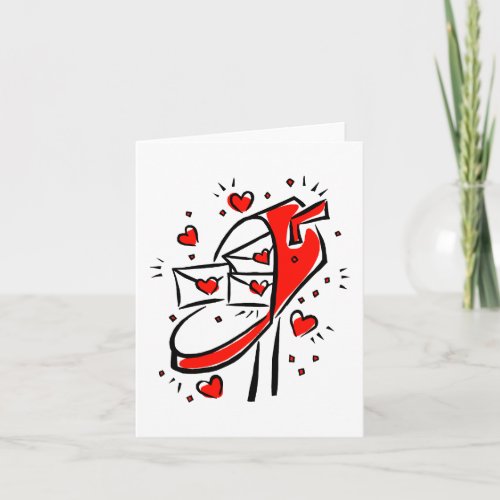 mailbox letters hearts outlines love holiday card