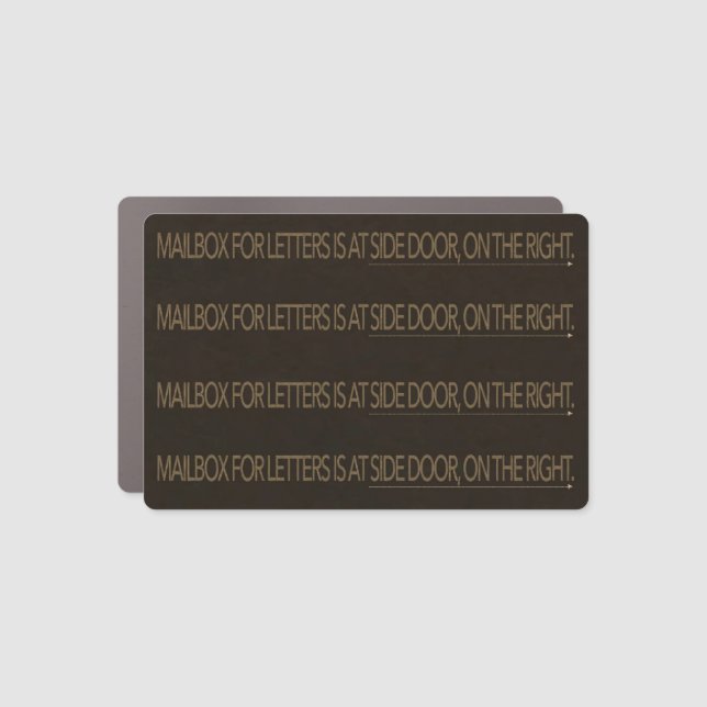 Mailbox location magnet (Front)