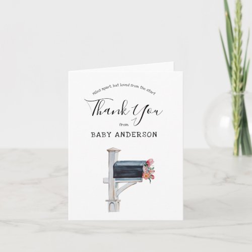 Mailbox Long Distance Shower Thank You Card