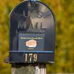 Mailbox Magnet for packages/parcels<br><div class="desc">This is a 6x4 Mailbox Magnet (other sizes available) with a black background and yellow lettering. "Please leave parcels here." on the top, an image of two boxes in the middle and "Thank You!" on the bottom. There is another version of this magnet in white in my store. Stickers of...</div>